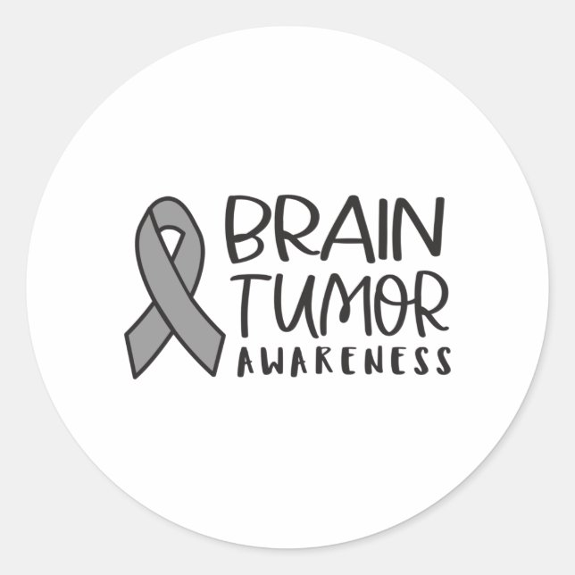 Brain Tumour Awareness, brain tumour Classic Round Sticker (Front)