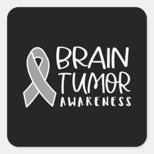 Brain Tumour Awareness, brain tumour Square Sticker