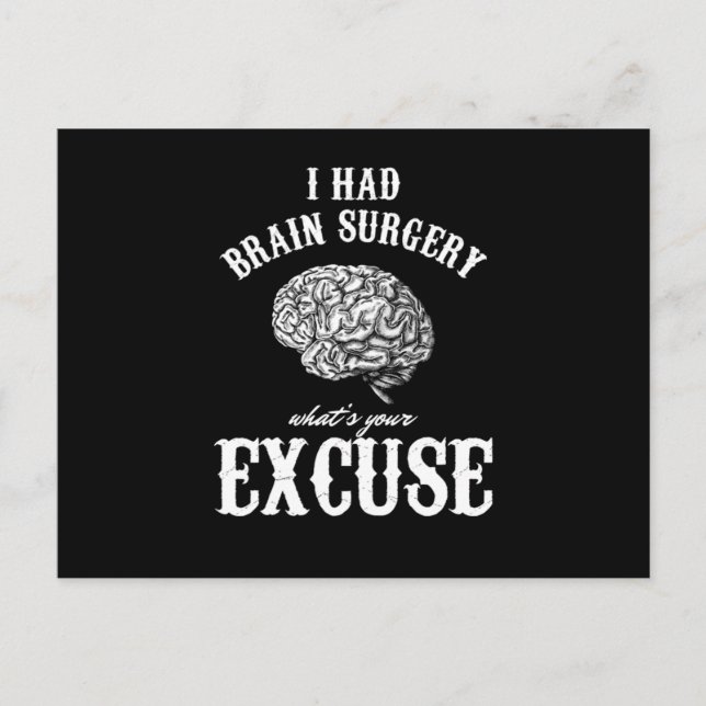 Brain Tumour Awareness Gift I Had Brain Surgery Wh Postcard (Front)