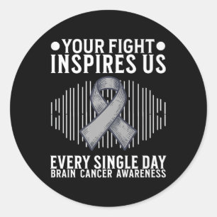 Brain Tumour Awareness Gifts Brain Cancer Awarenes Classic Round Sticker