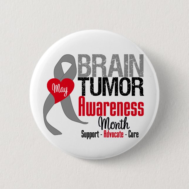 Brain Tumour Awareness Month 2 Inch Round Button (Front)