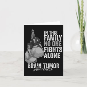 Brain Tumour Awareness Month Boxing Gloves Grey Ca Card