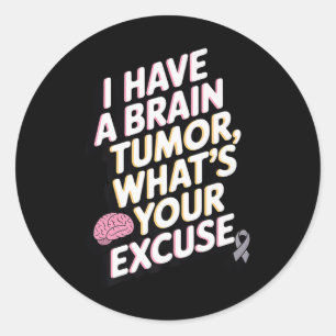Brain Tumour Awareness Month Grey Ribbon Apparel M Classic Round Sticker