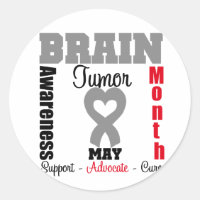 Brain Tumour Awareness Month Heart Ribbon