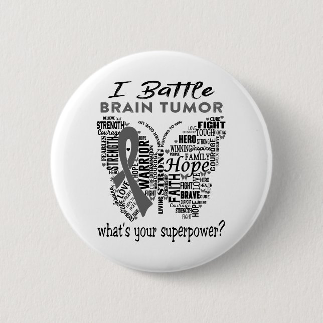 Brain Tumour Awareness Month Ribbon Gifts 2 Inch Round Button (Front)
