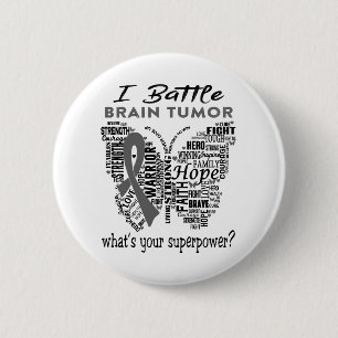 Brain Tumour Awareness Month Ribbon Gifts 2 Inch Round Button