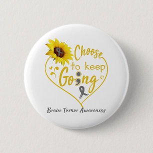 Brain Tumour Awareness Month Ribbon Gifts 2 Inch Round Button