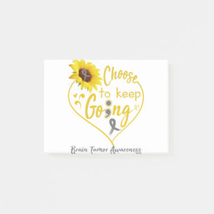 Brain Tumour Awareness Month Ribbon Gifts Post-it Notes