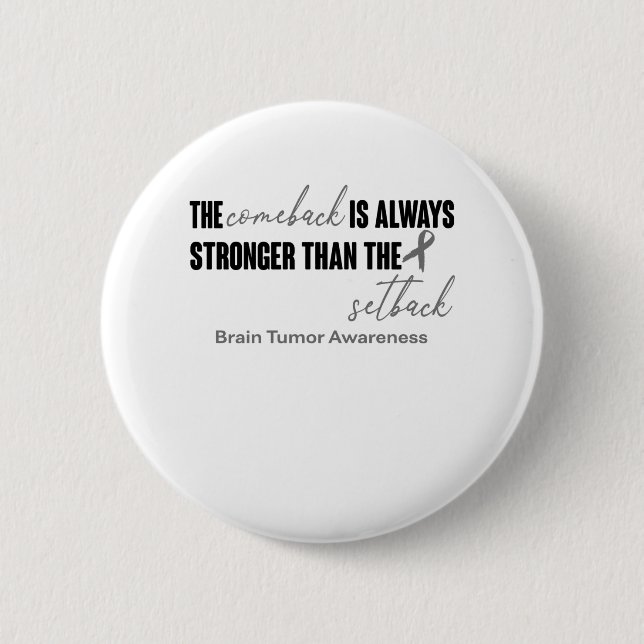 Brain Tumour Awareness Ribbon Support Gifts 2 Inch Round Button (Front)