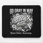 Brain tumour awareness wear grey in may strong mouse pad<br><div class="desc">Brain tumour awareness wear grey in may strong warrior cancer</div>
