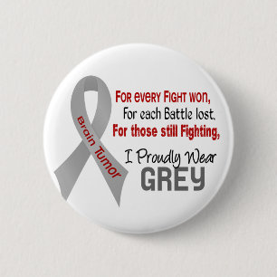 Brain Tumour For Every…..I Proudly Wear Grey 1 2 Inch Round Button