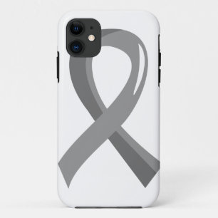 Brain Tumour Grey Ribbon 3 iPhone 11 Case