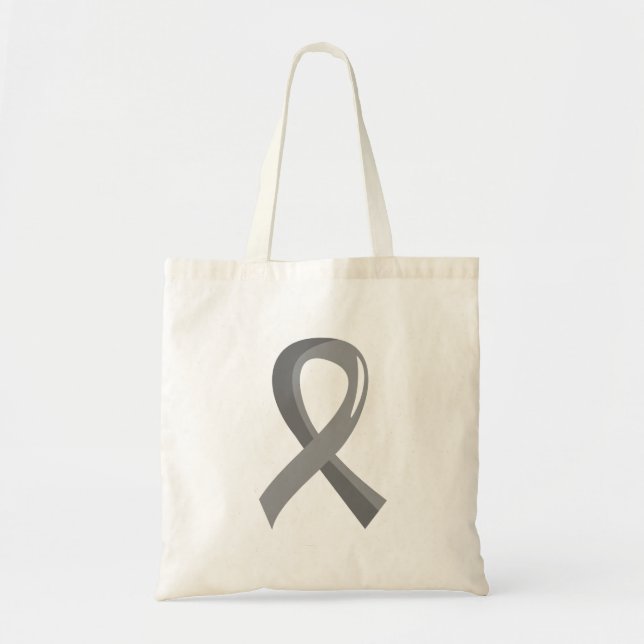 Brain Tumour Grey Ribbon 3 Tote Bag (Front)