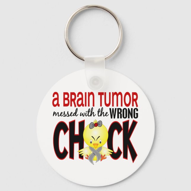 Brain Tumour Messed With The Wrong Chick Keychain (Front)