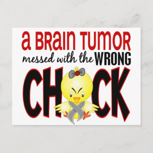 Brain Tumour Messed With The Wrong Chick Postcard