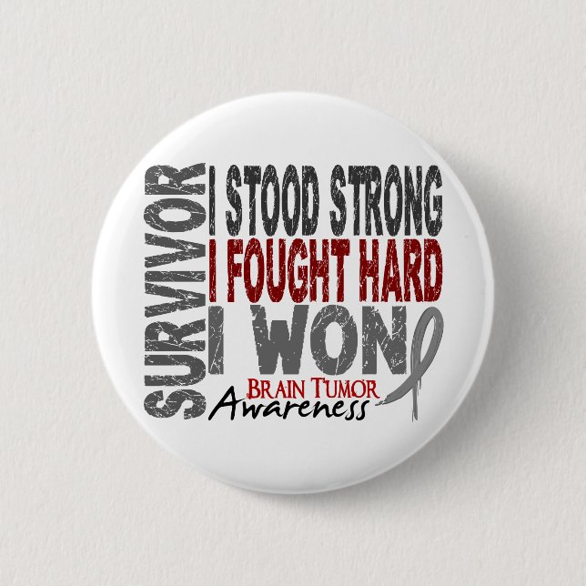Brain Tumour Survivor 4 2 Inch Round Button (Front)
