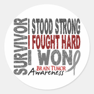 Brain Tumour Survivor 4 Classic Round Sticker