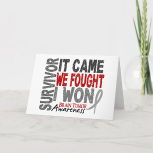 Brain Tumour Survivor It Came We Fought I Won Card