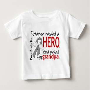 Brain Tumours Heaven Needed a Hero Grandpa Baby T-Shirt