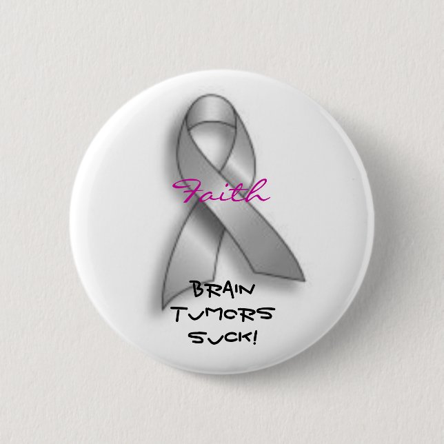 brain tumours suck 2 inch round button (Front)