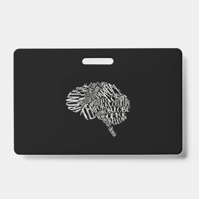 Brain Typography RN Neuroscience Badge (Front)