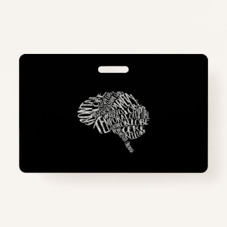 Brain Typography RN Neuroscience Badge