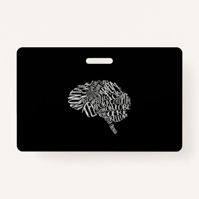 Brain Typography RN Neuroscience Badge (Front)