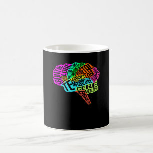 Brain Typography RN Neuroscience ICU Nurse Neurolo Coffee Mug
