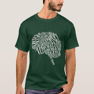 Brain Typography RN Neuroscience Nurse Neurologist T-Shirt
