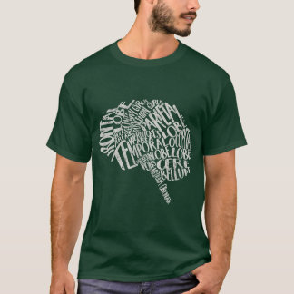 Brain Typography RN Neuroscience Nurse Neurologist T-Shirt