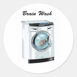 Brain Wash Classic Round Sticker