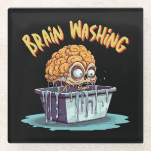 Brain Washing Glass Coaster