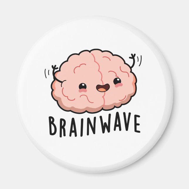 Brain Wave Funny Anatomy Pun  Magnet (Front)