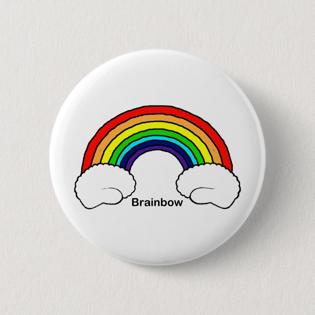 Brainbow 2 Inch Round Button (Front)