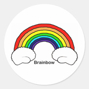 Brainbow Classic Round Sticker