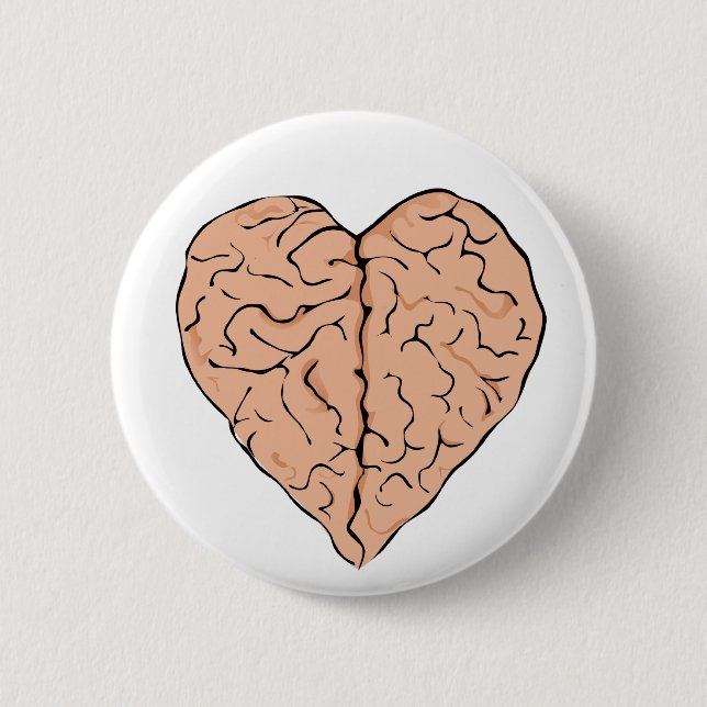 Brainheart 2 Inch Round Button (Front)