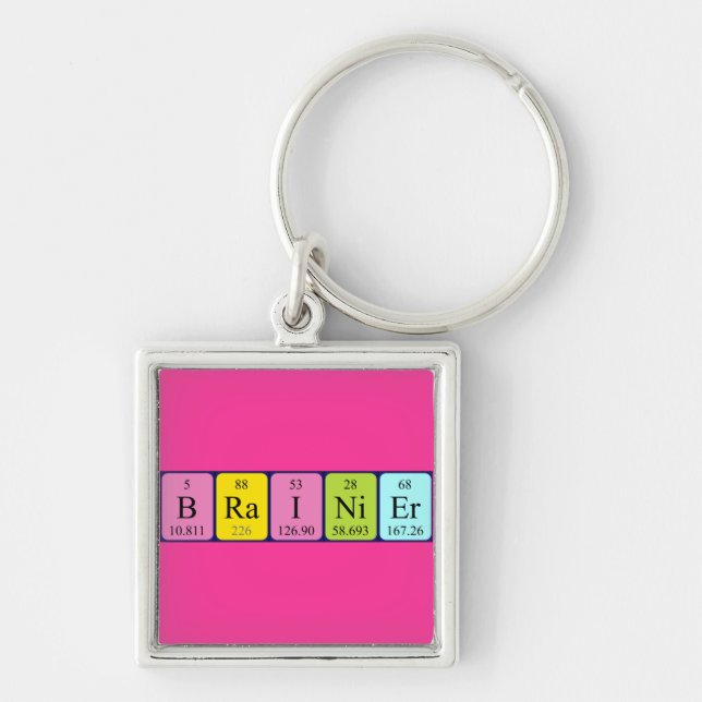 Brainier periodic table name keyring (Front)