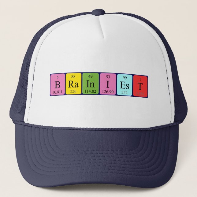 Brainiest periodic table name hat (Front)