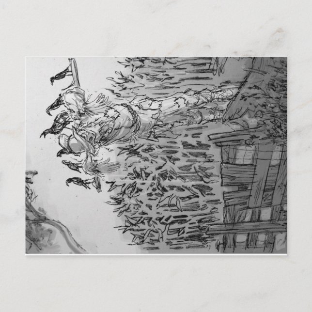 "Brainless" Scarecrow. Postcard (Front)