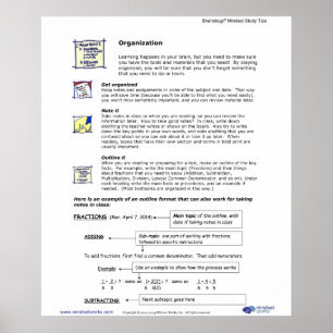 Brainology® Poster4: Organization Poster