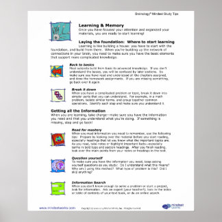 Brainology® Poster 5 : Apprentissage et mémoire