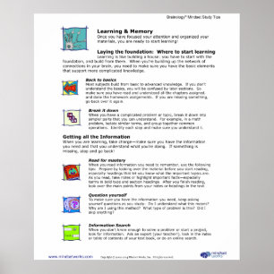 Brainology® Poster 5: Learning and Memory