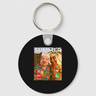 Brainrot john pork funny summer vacation tung keychain