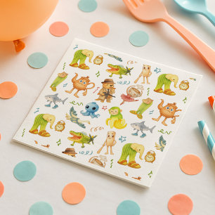 Brainrot Meme Birthday Party Napkin