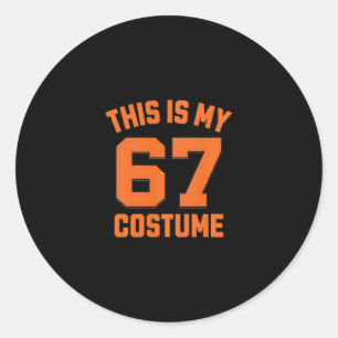 Brainrot Meme Boys Kids 67 This Is My Halloween 67 Classic Round Sticker