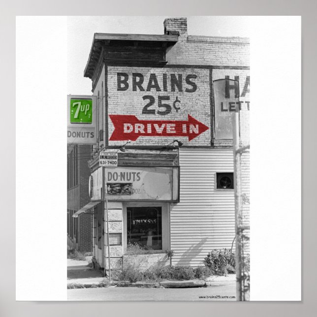 Brains 25 Cents Colour Poster (Front)
