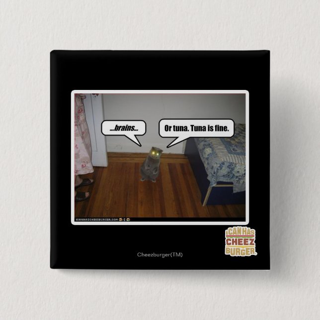 brains 2 inch square button (Front)