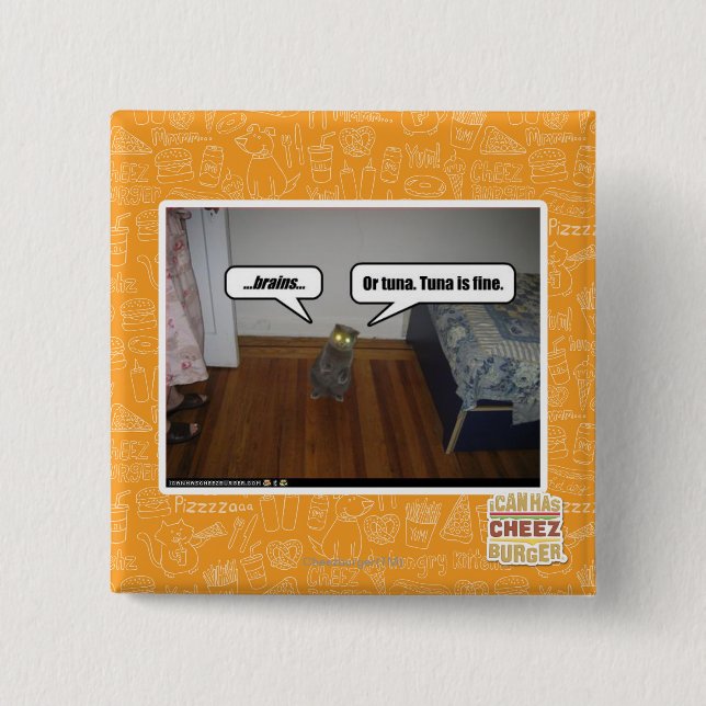 brains 2 inch square button (Front)