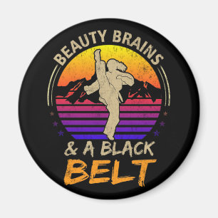 Brains And A Black Belt Karate Girl Martial Arts Magnet