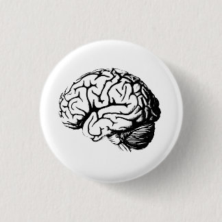 Brains are hot. 1 inch round button